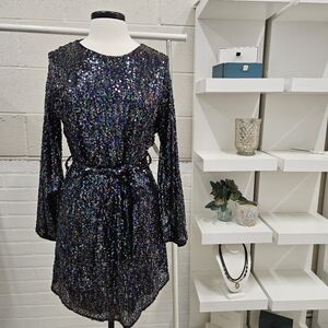 Sequin Longsleeve Dress